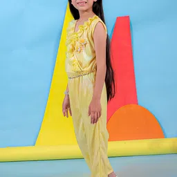 Stuffie Land Girls Self Design Jumpsuit image 3