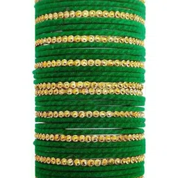 Instyle Forever Set Of 34 Green Glass Artificial Stones & Beads Bangle-picture-31