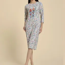 Attire Empire Tropical Print Sheath Dress-picture-40