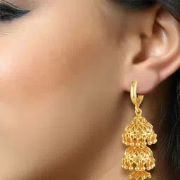 VIVASTRI Women Gold-Plated Alloy Earrings image 3