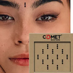Comet Busters Traditional Designer Bindi - Black image 2