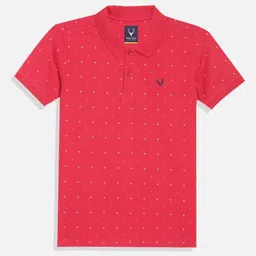 Allen Solly Junior Boys Polka Dots Printed Polo Collar Cotton T-shirt-picture-54