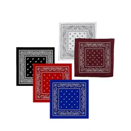 S4S Unisex Pack of 5 Pure Cotton Bandana Headband-image-82