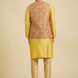 Manyavar Embroidered Woven Nehru Jacket image 3