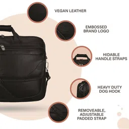 Leather World Unisex Textured Laptop Bag image 2
