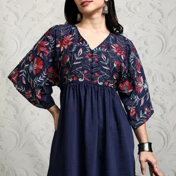 Vishudh Printed Embroidered Ethnic Tunic-picture-32