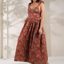 KIROSHAM Floral Print A-Line Maxi Dress image 2