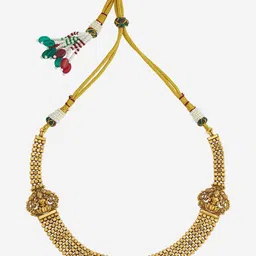 Kushal's Fashion Jewellery Gold-Plated Lakshmi Goddess Antique Necklace image 2