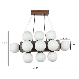 eliante by jainsons lights Brown Wood Chandelier image 4