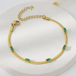 Designs & You Gold-Plated Crystals Studded Charm Bracelet image 2