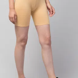 ULLAS Women Pack of 2 Skinny Fit Mid-Rise Cycling Sports Shorts image 4