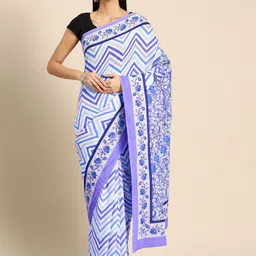 BUTA BUTI Printed Geomatric Pure Cotton Saree-picture-26