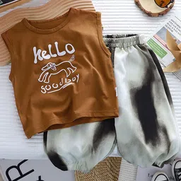 Xsole Boys Printed T-shirt With Trousers-picture-37