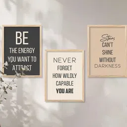 walllane Motivational Wall Art With Frame Home Decor Wall Painting For Living Room Office Bedroom-picture-27