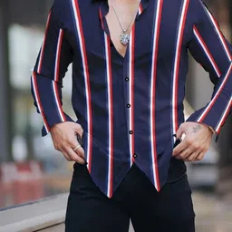 COMBRAIDED Men Striped Casual Shirt image 3