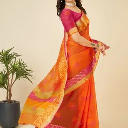 VS MALL Woven Design Zari Saree image 2