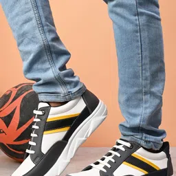 HERE&NOW Men Synthetic Leather Lace-Up Sneakers-picture-14