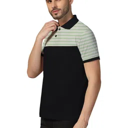 Blisstone Men Colourblocked Polo Collar T-shirt image 3