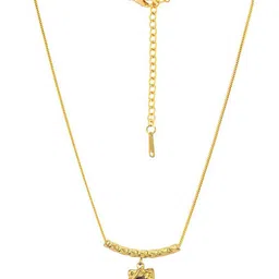 PRIVIU Gold-Plated Stainless Steel Stone Studded Geometric Chain image 4