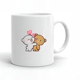 Mr UVD White & Mustard Graphic Printed Ceramic Matte Mug 325 ml-picture-29