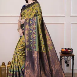 G R K Fashion Textile Zari Art Silk Banarasi Saree image 4