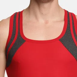 Genx Men Pack Of 5 Assorted Pure Cotton Gym Innerwear Vest image 3