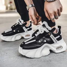 Fition Men Round Toe Colourblocked Lace-Ups Sneakers image 5