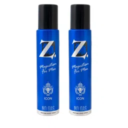 Z-MAGNETISM FOR MEN Icon Set Of 2 Long Lasting Deodorant Body Spray - 120ml(99g) Each image 1
