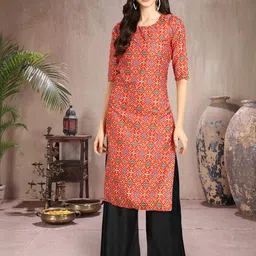 Ethnic basket Women Multicoloured Poly Crepe Kurta Sets-picture-22