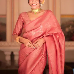 Moda Rapido Woven Design Silk Blend Designer Saree image 4