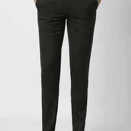 Peter England Men Slim Fit Mid-Rise Formal Trousers-picture-37