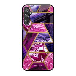 QRIOH Geometric Marble Printed Lightweight Silicone Samsung Galaxy M15 5G Glass Back Case-picture-15