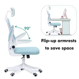 Alex Daisy Blue & White Study & Durable Study Chair image 4