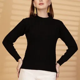 Moda Rapido Women Cable Knit Woollen Pullover-picture-18