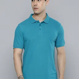 R.Code by The Roadster Life Co. Men Polo Collar Solid Short Sleeve Regular Fit Tshirt-picture-26