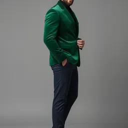 INVICTUS Cotton Notched Lapel Long Sleeves Single Breasted Blazer image 3