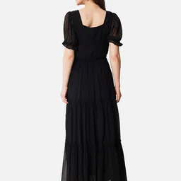 Jash Creation Bell Sleeve Applique Georgette Fit & Flare Maxi Dress image 2