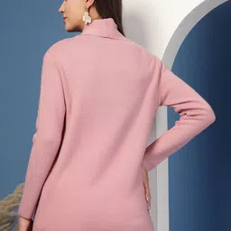 The Roadster Lifestyle Co Juelle Woolen V-Neck Open Front Longline Shrug image 5