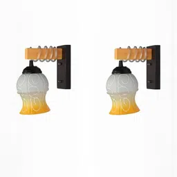 SOMIL Yellow Glass Cylinder Printed Wall Lamps-picture-40