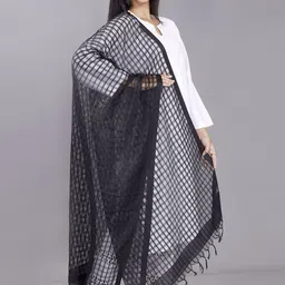 Rani Saahiba Checked Bhagalpuri Dupatta image 2