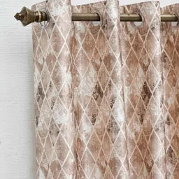Ariana Beige & Black Geometric Door Curtain-image-32