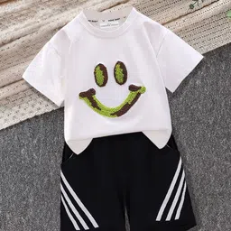 FOREVER FRIDAY Boys Pure Cotton Short Sleeves T-shirt With Shorts-picture-39