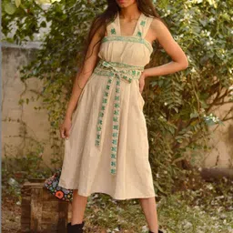 Darzigiri Embroidered A-Line Midi Dress-picture-37