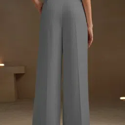Next One Women Smart Loose Fit High-Rise Easy Wash Pleated Korean Pants image 3