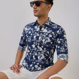 Parx Men Slim Fit Floral Printed Casual Shirt image 2