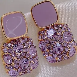 MEENAZ Square Drop Earrings image 4