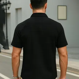 Metronaut Men Classic Fit Textured Spread Collar Casual Shirt image 4