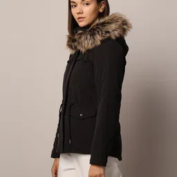 ONLY Spread Collar Single-Breasted Parka Coat image 4