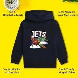 NUSYL Boys Printed Hooded Pullover Sweatshirt image 4