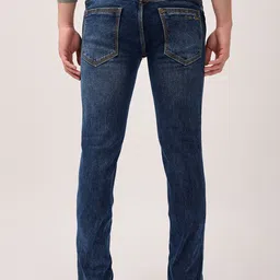 mode de base Men Slim Fit Mid-Rise Heavy Fade Cotton Jeans image 4